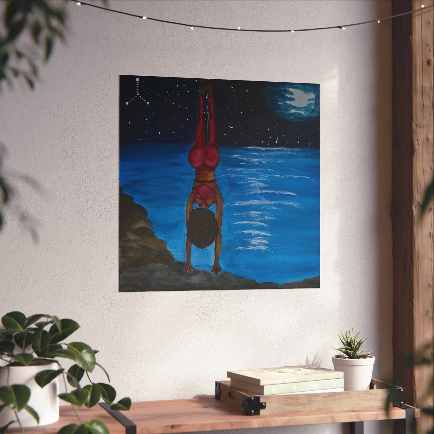 Cancer: Emotional Warrior in Shoulder Stand Art Print