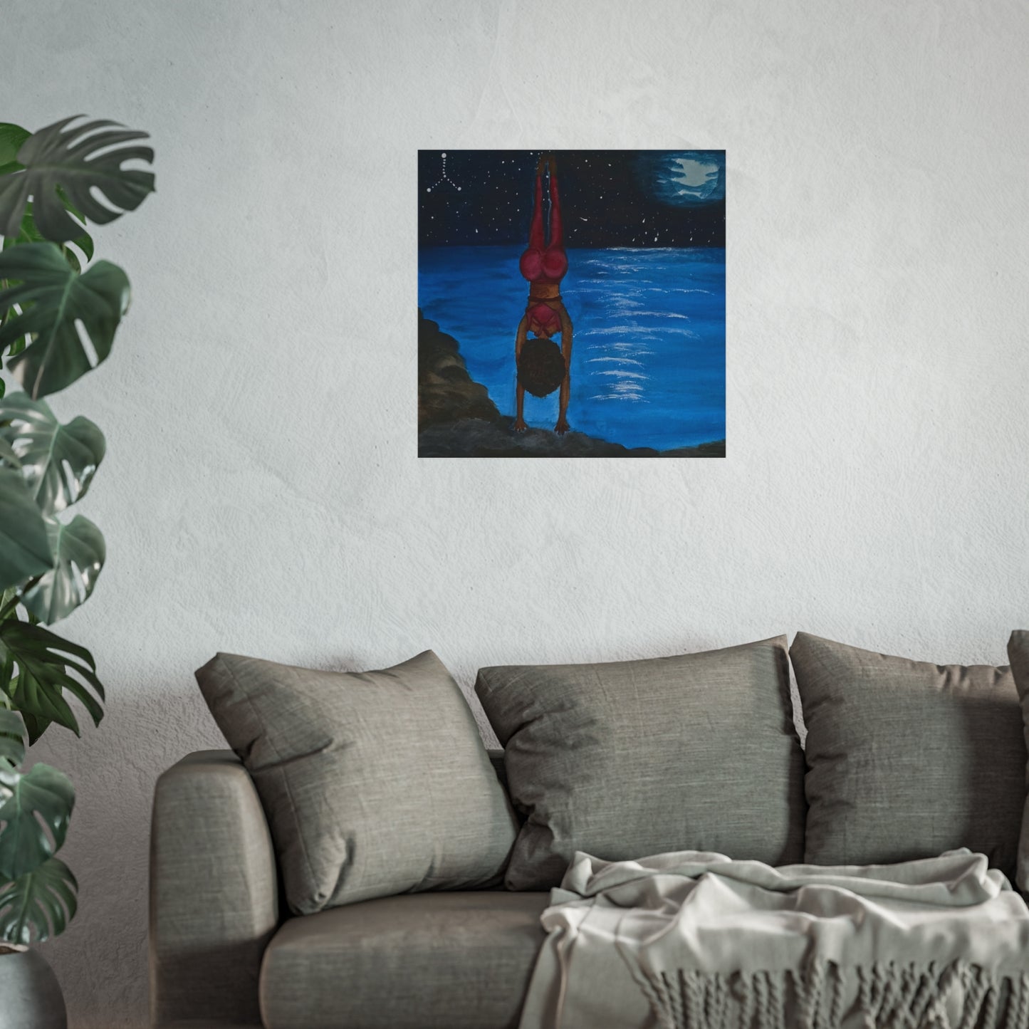 Cancer: Emotional Warrior in Shoulder Stand Art Print