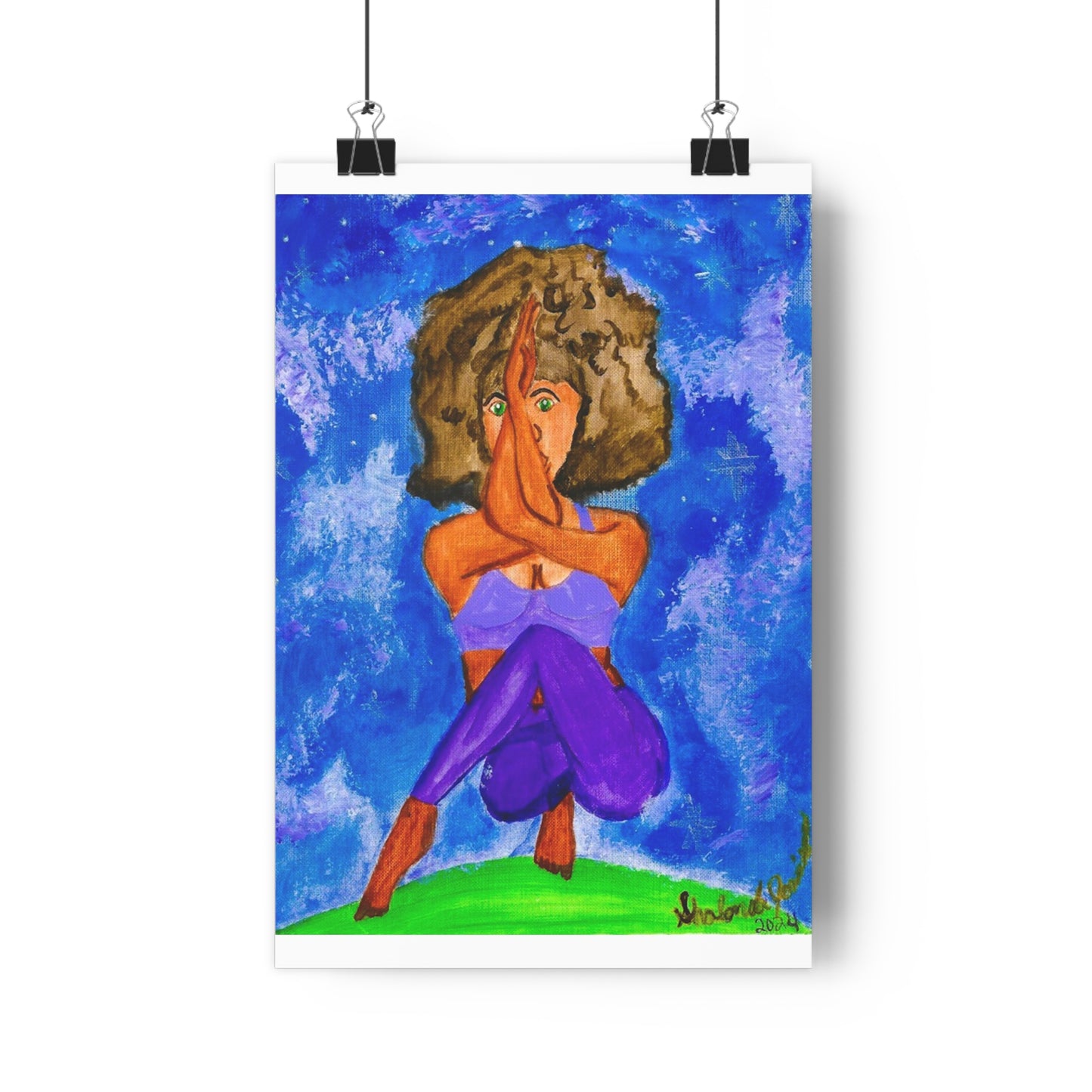 Meditative Giclée Art Print, Yoga Artwork, Inspirational Wall Decor, Mindfulness Gift, Self-Care Art, Bohemian Home Decor