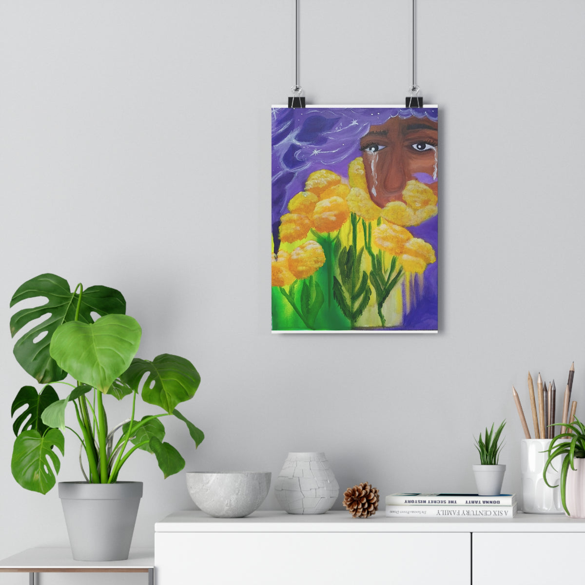 Blue Tansy Tears Giclée Art Print