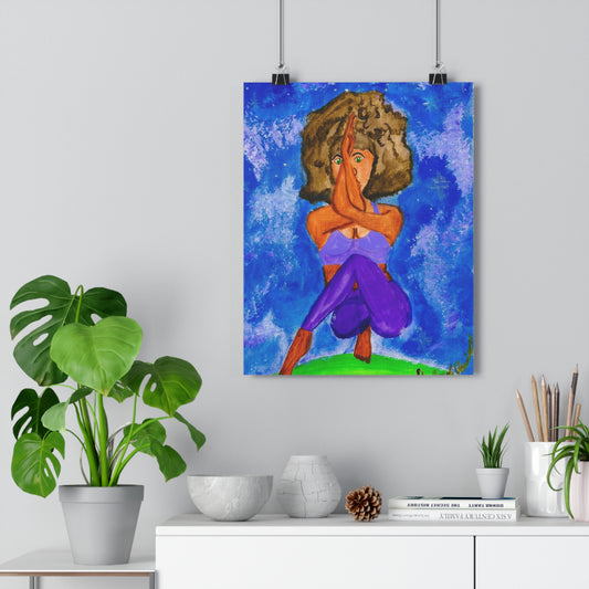 Meditative Giclée Art Print, Yoga Artwork, Inspirational Wall Decor, Mindfulness Gift, Self-Care Art, Bohemian Home Decor