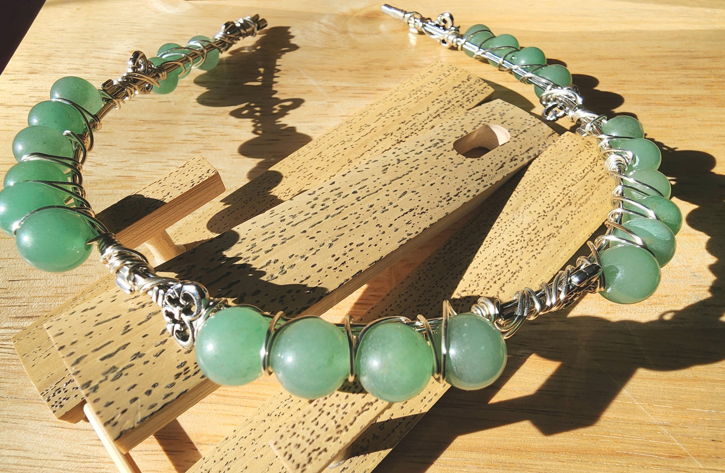 Green Aventurine Beaded Headband