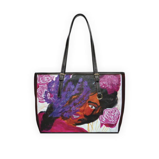 Lavenders n Hydrangeas PU Leather Shoulder Bag