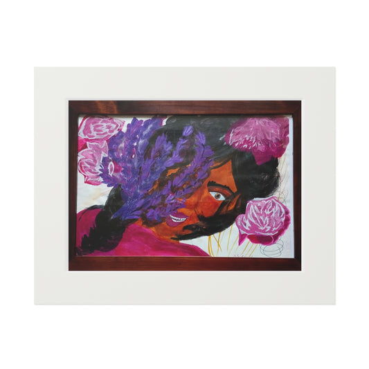 Fine Art Prints Lavenders and Hydrangeas (Passepartout Paper Frame)