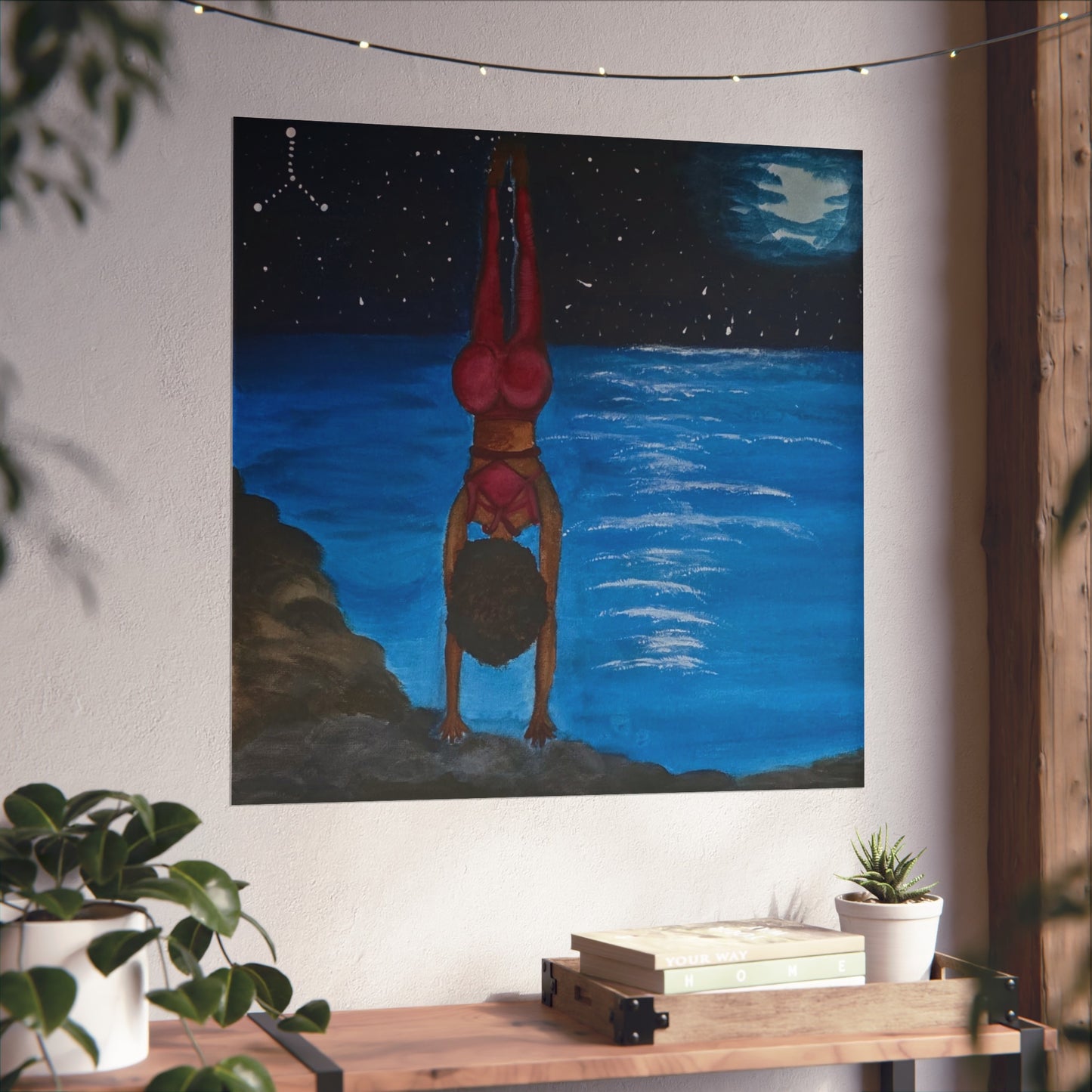 Cancer: Emotional Warrior in Shoulder Stand Art Print