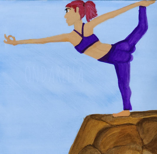 Yoga on Mountaintop Painting