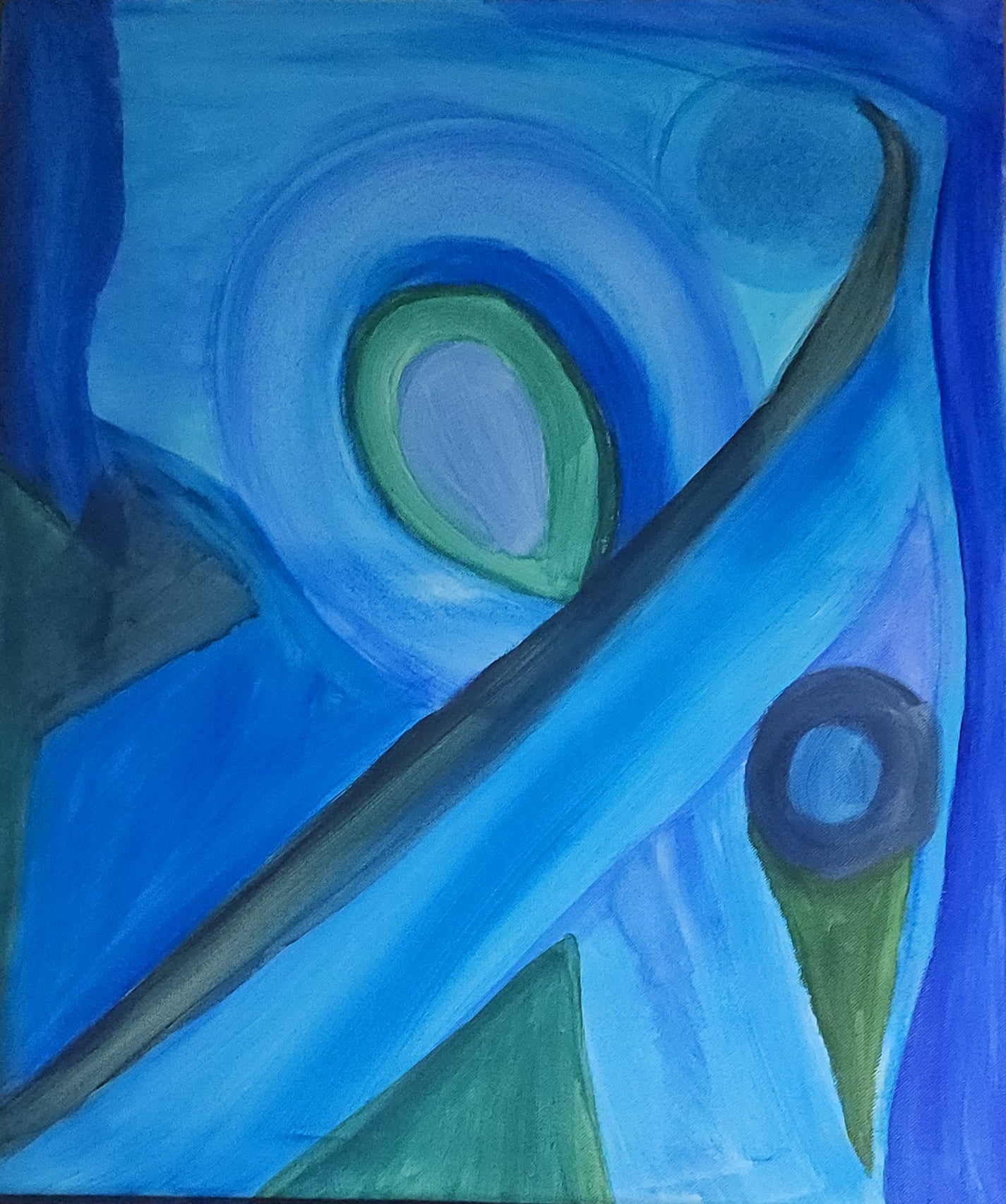 Blue/Green Abstract Painting