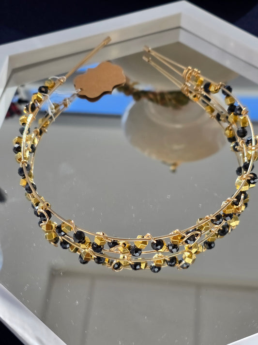 Black Spinel & Gold Crown Couture
