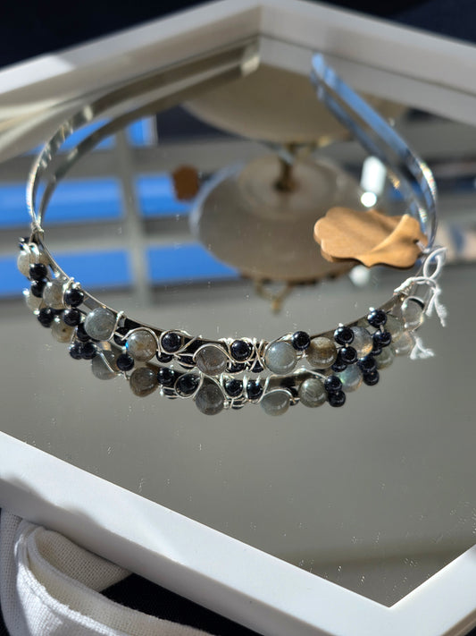 Labradorite & Blue Goldstone Crown Couture